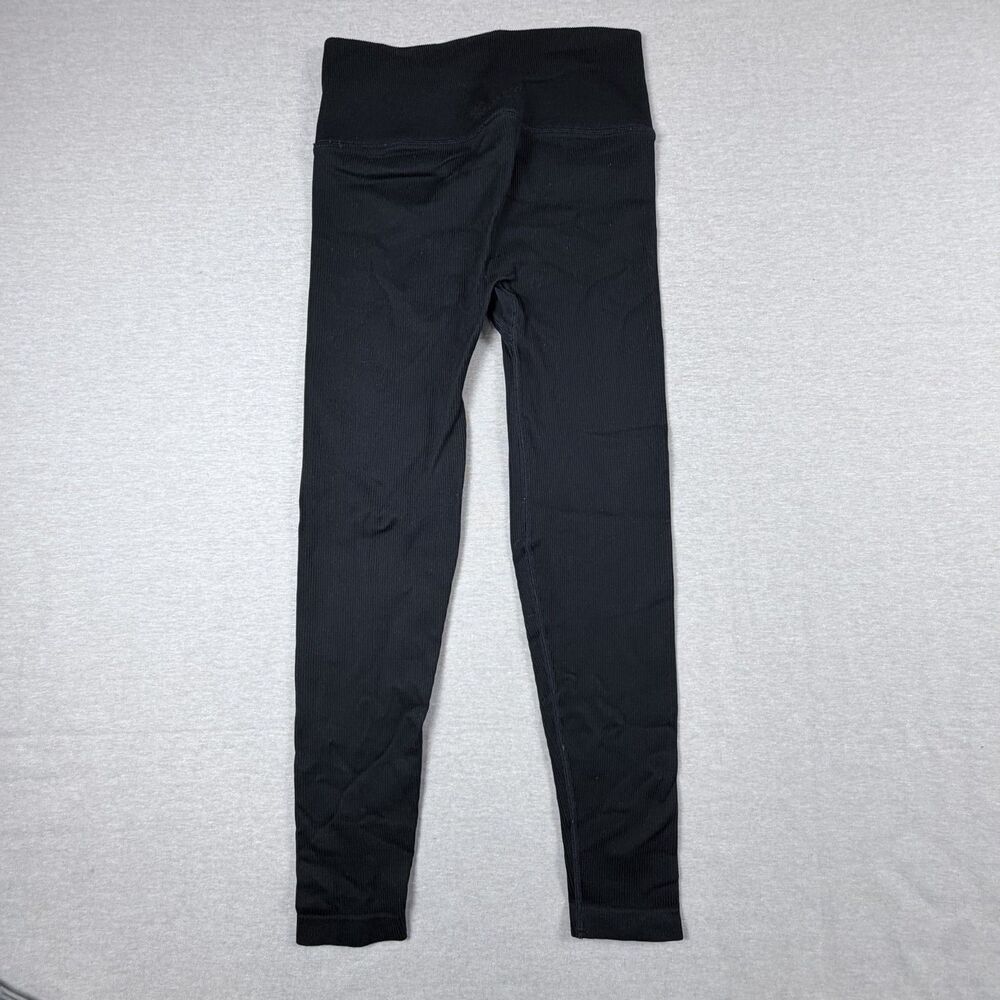 Victoria's Secret Black High Rise Legging Small Ribbed Yoga Workout Gym Walking